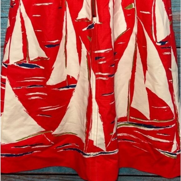 Anthropologie Maeve Dress Sailboat Spring Sheath 2 Sleeveless Boat Nautical - Picture 6 of 11